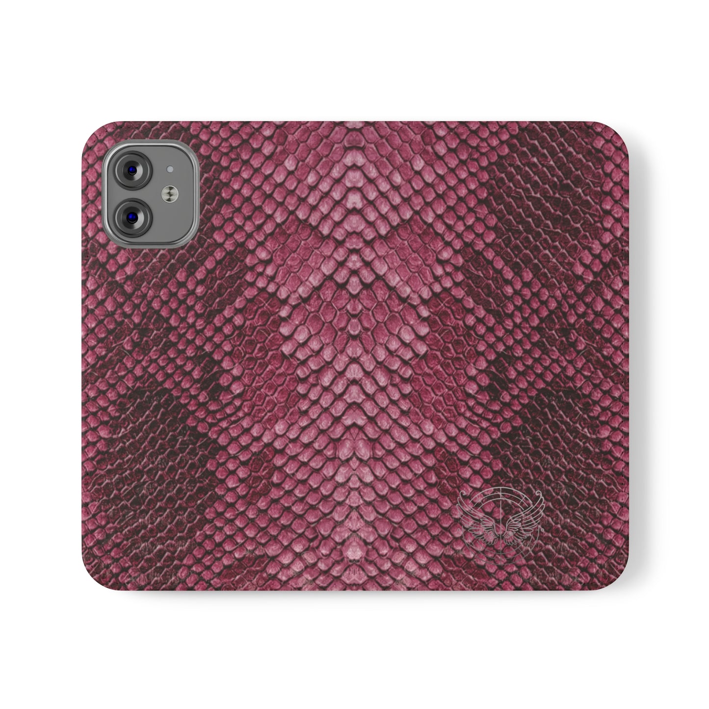 Pink Snake Skin- iPhone Flip Case