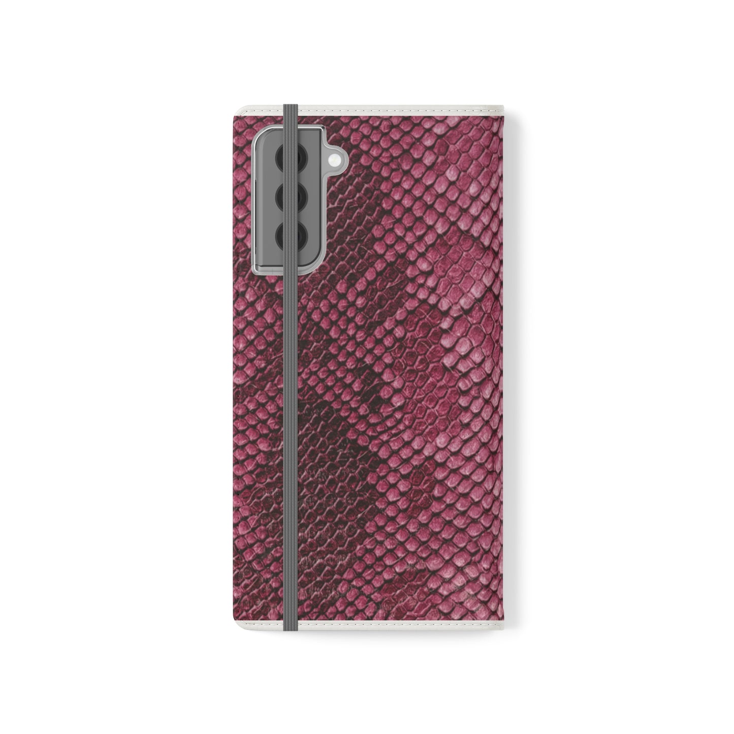 Pink Snake Skin-Samsung Flip Case