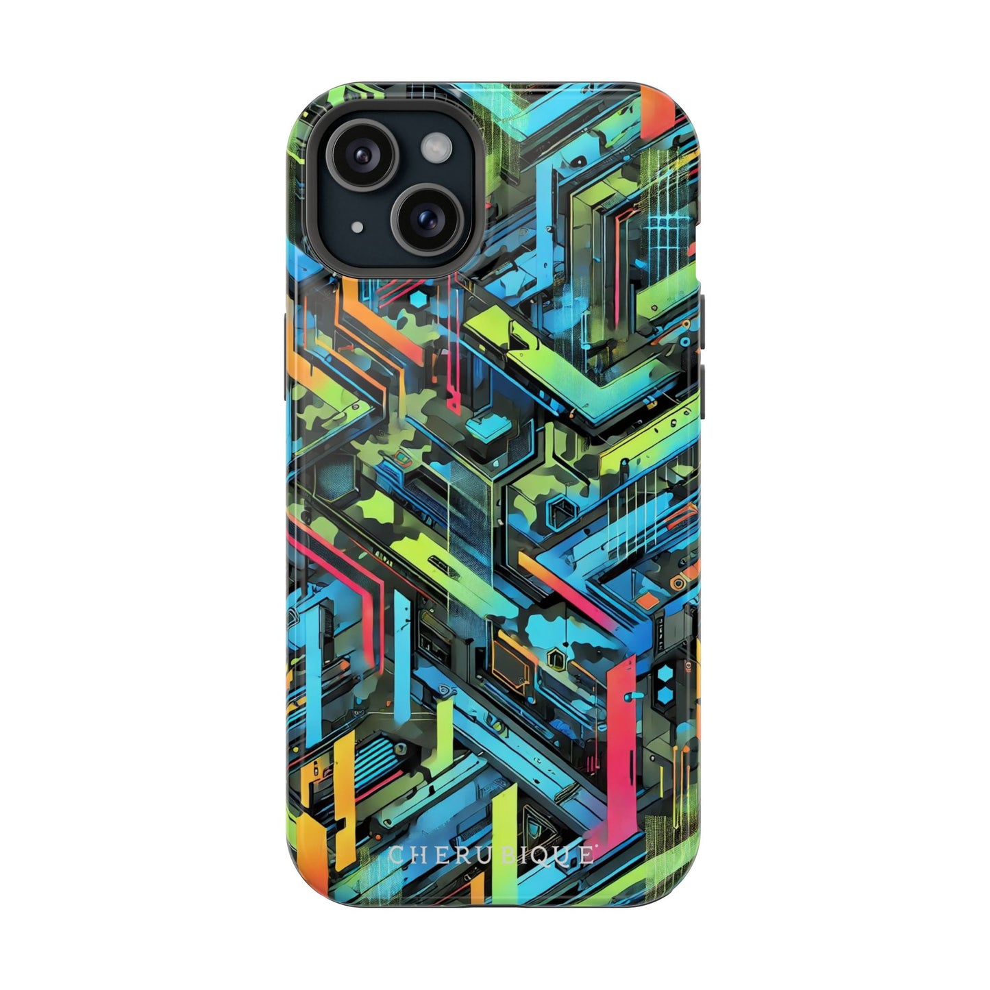 Neon Circuitry Maze-MagSafe Tough Cases