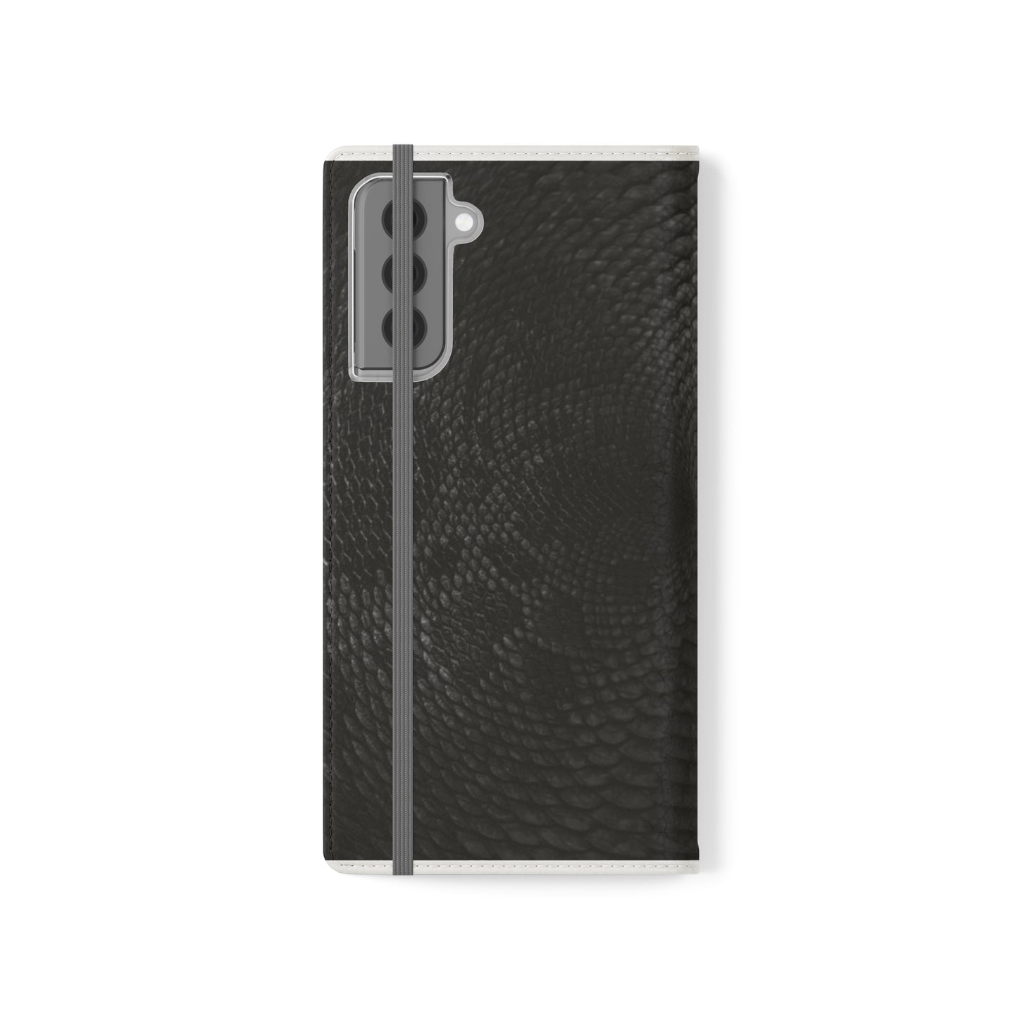 Black Snake Skin-Samsung Flip Case