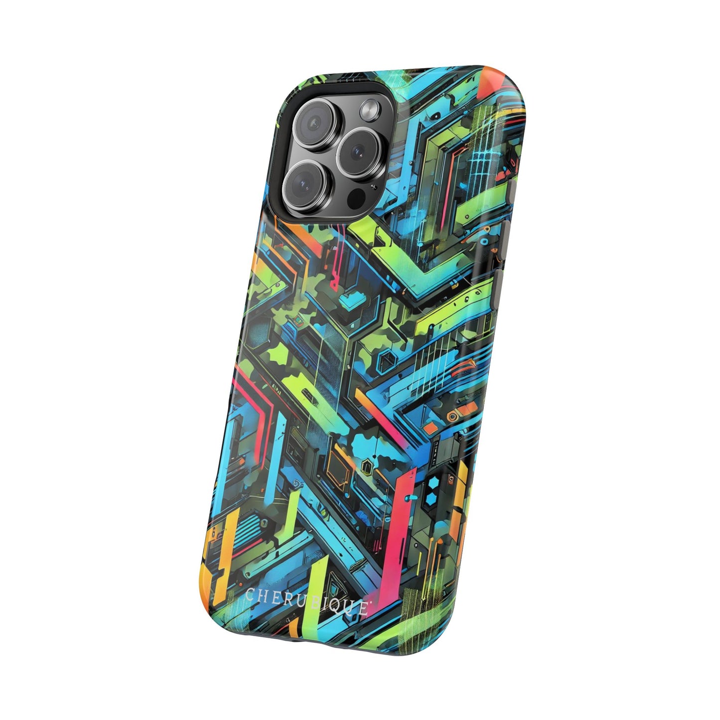 Neon Circuitry Maze-MagSafe Tough Cases