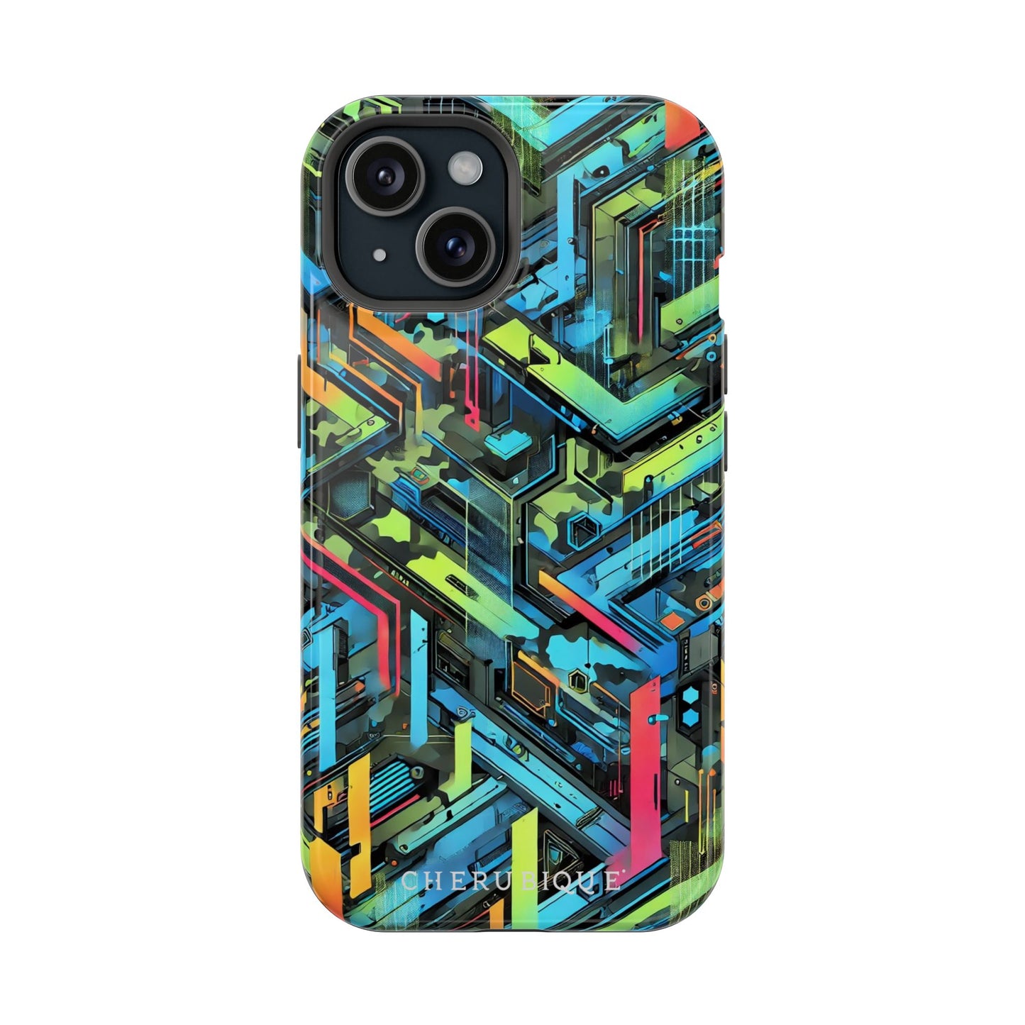 Neon Circuitry Maze-MagSafe Tough Cases