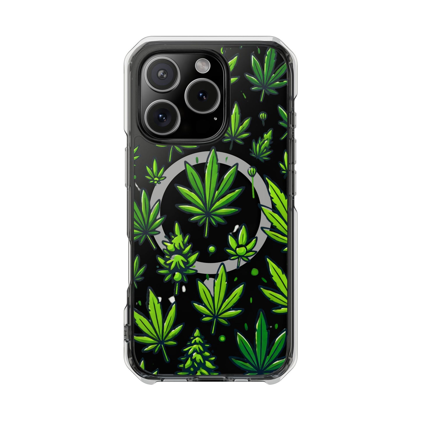 Cannabis Burst-Magnetic Clear Impact Case