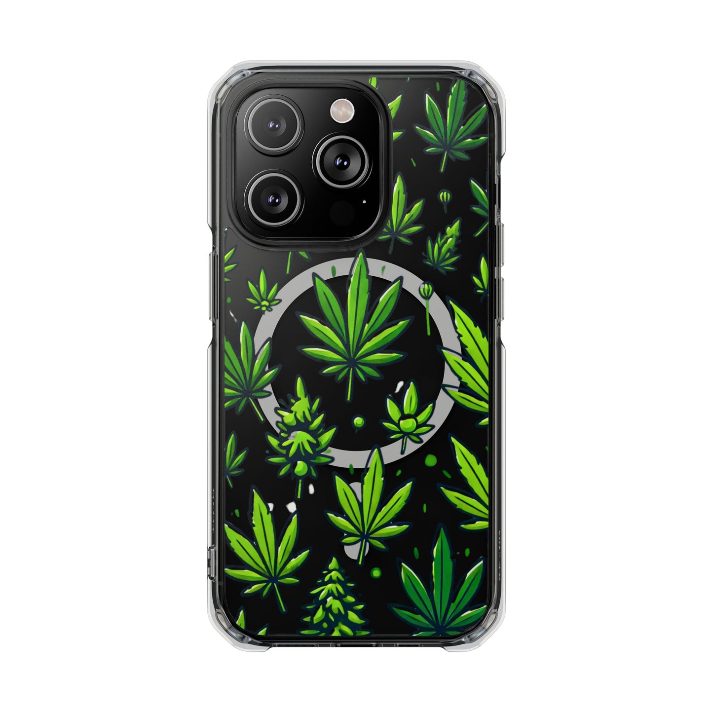 Cannabis Burst-Magnetic Clear Impact Case