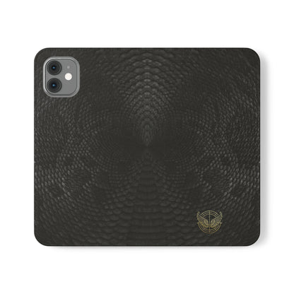 Black Snake Skin- iPhone Flip Case