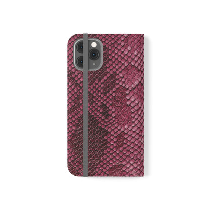 Pink Snake Skin- iPhone Flip Case