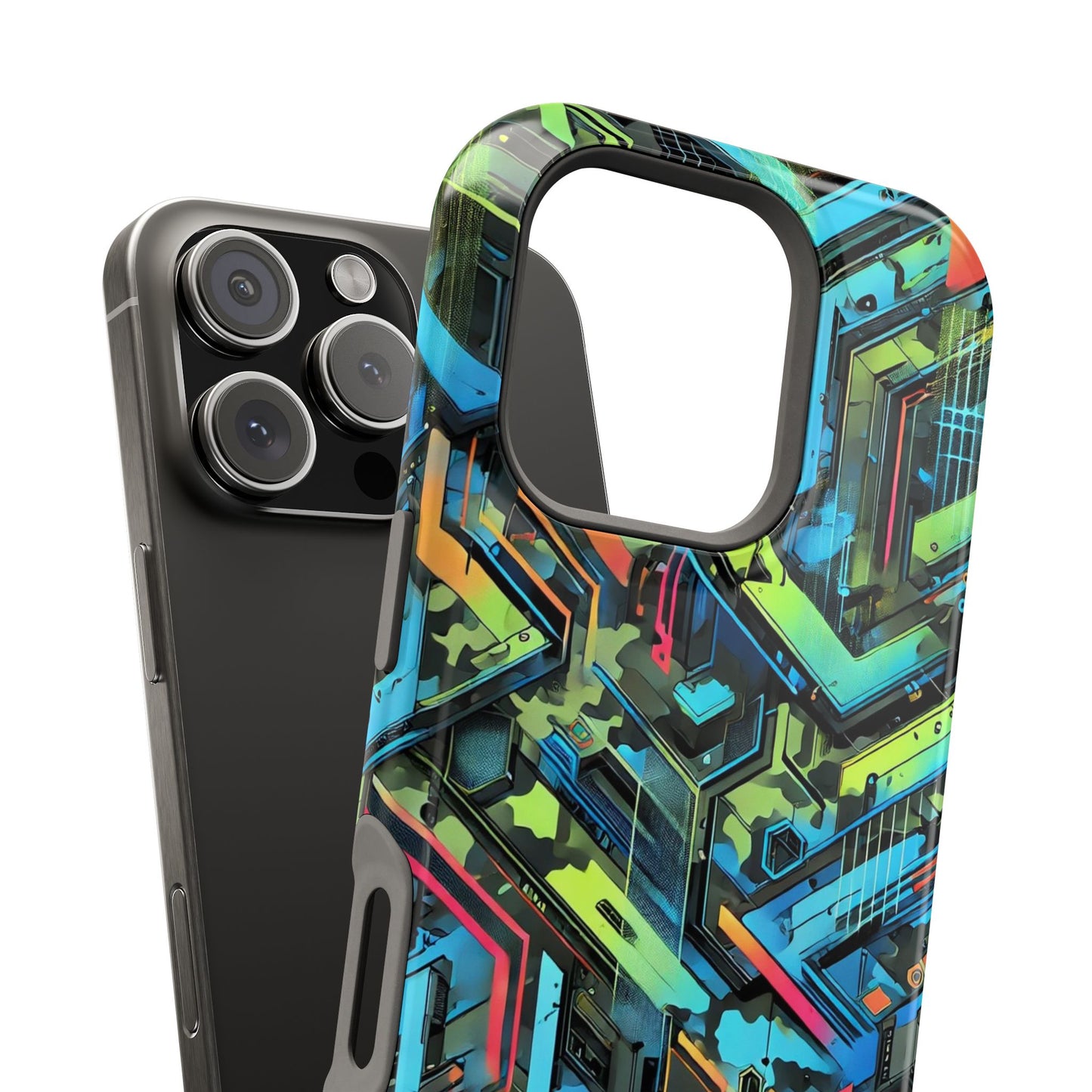 Neon Circuitry Maze-MagSafe Tough Cases