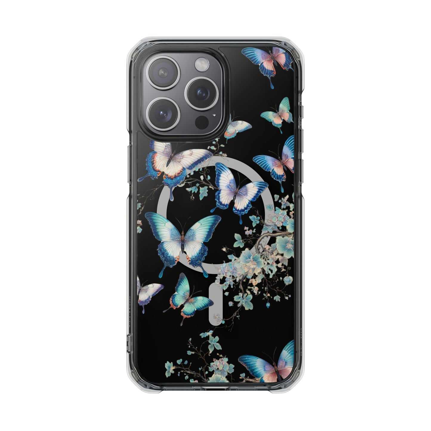 Azure Butterfly Waltz-Magnetic Clear Impact Case