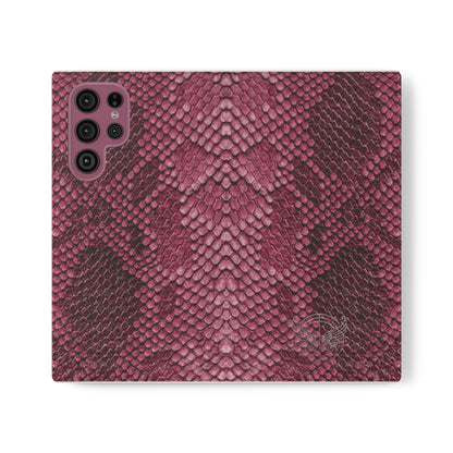 Pink Snake Skin-Samsung Flip Case