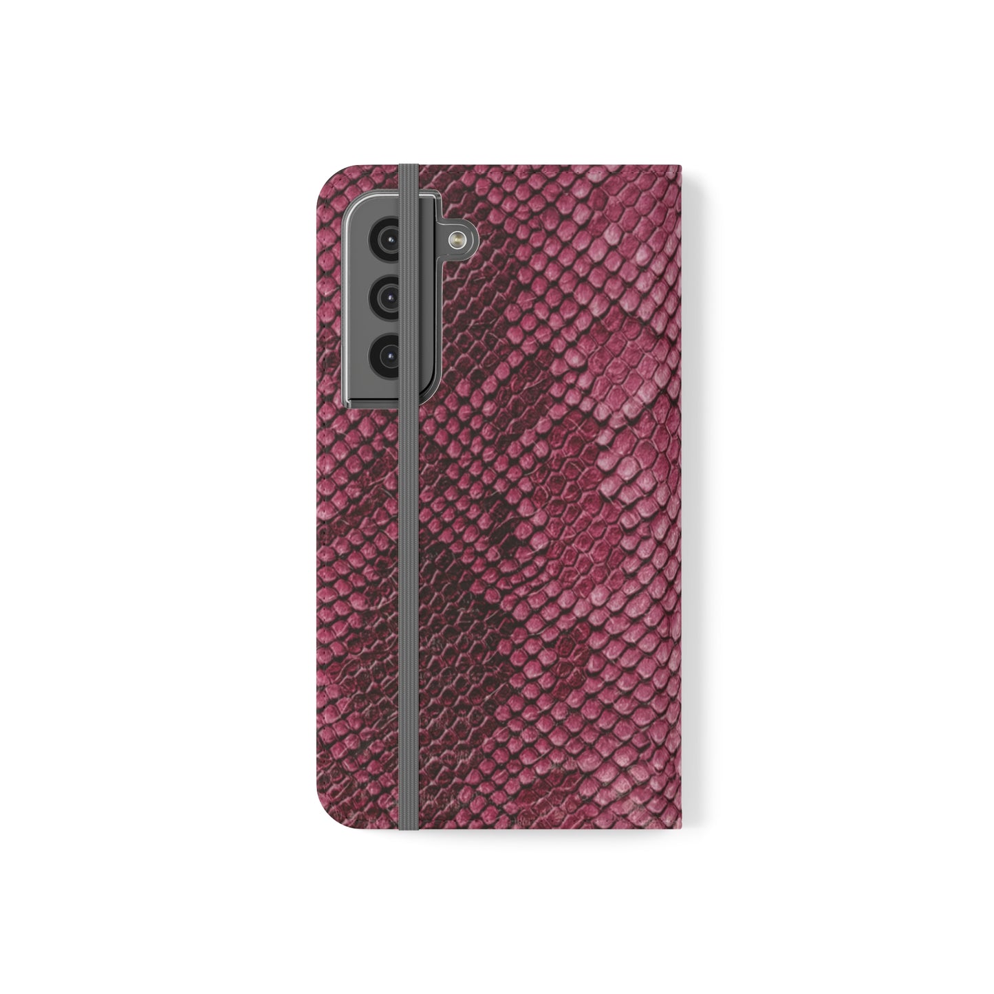 Pink Snake Skin-Samsung Flip Case