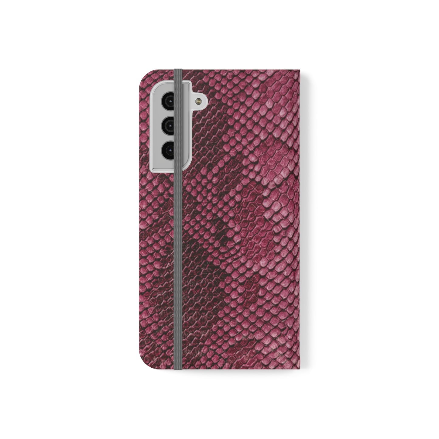 Pink Snake Skin-Samsung Flip Case