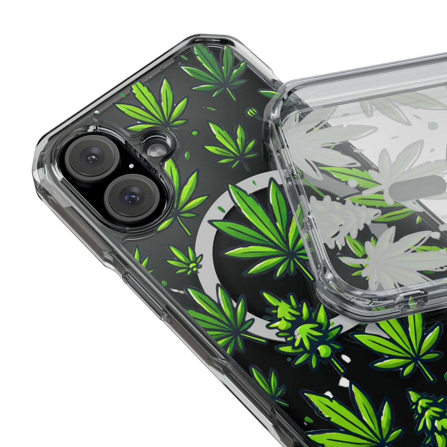 Cannabis Burst-Magnetic Clear Impact Case