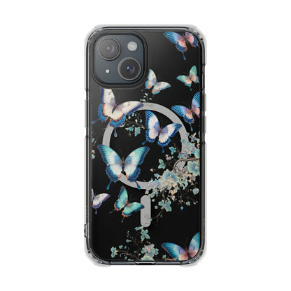 Azure Butterfly Waltz-Magnetic Clear Impact Case