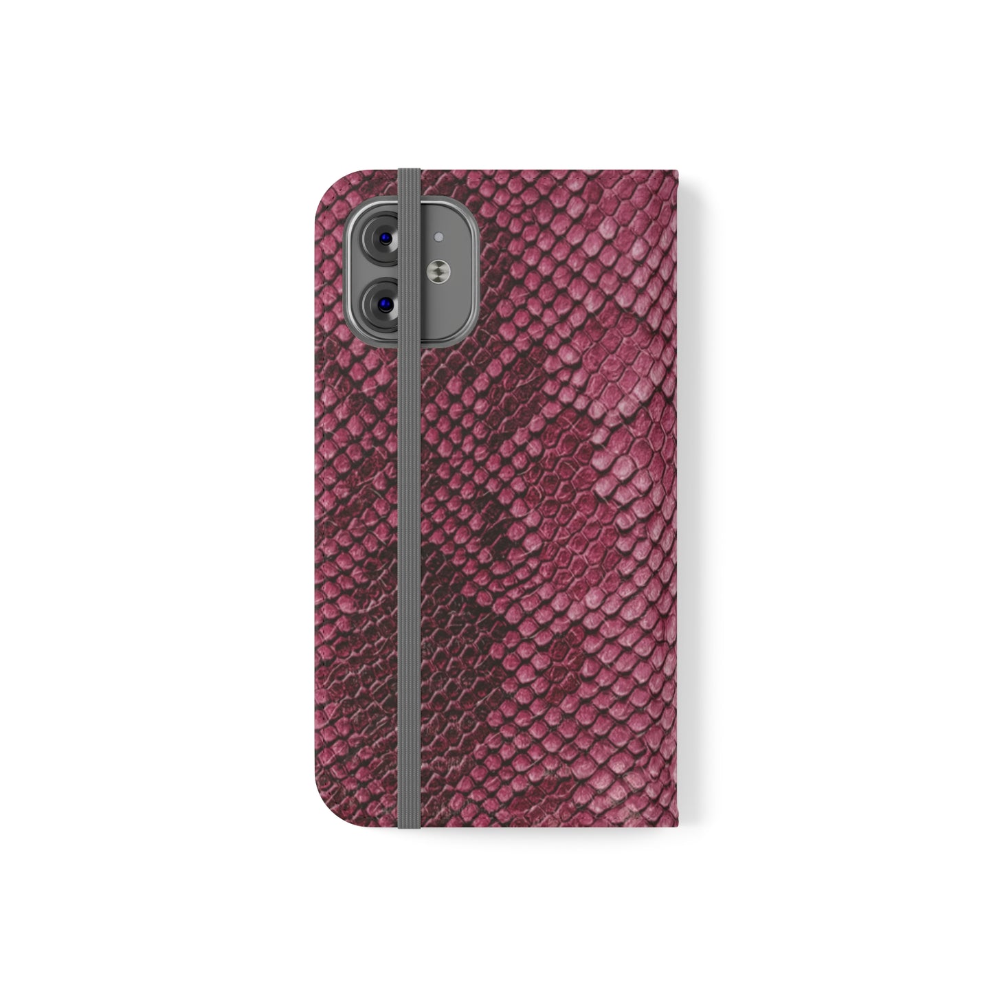 Pink Snake Skin- iPhone Flip Case