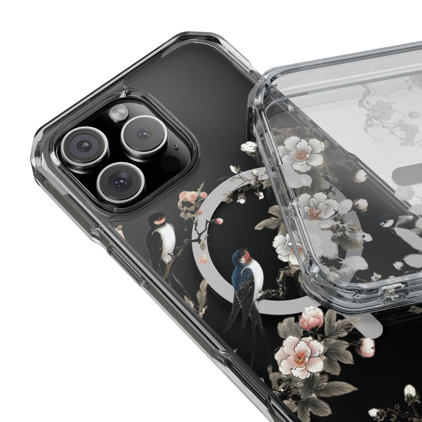 Swallows and Blossoms-Magnetic Clear Impact Case