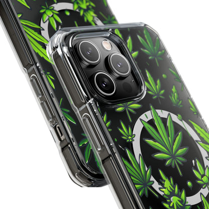 Cannabis Burst-Magnetic Clear Impact Case