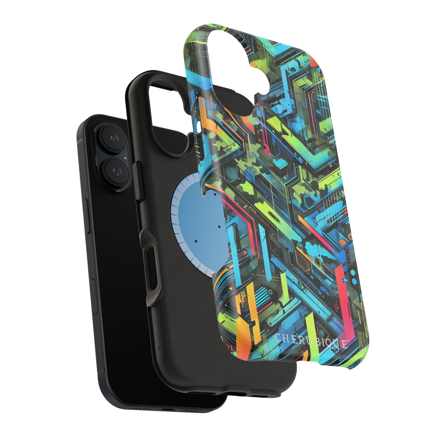 Neon Circuitry Maze-MagSafe Tough Cases