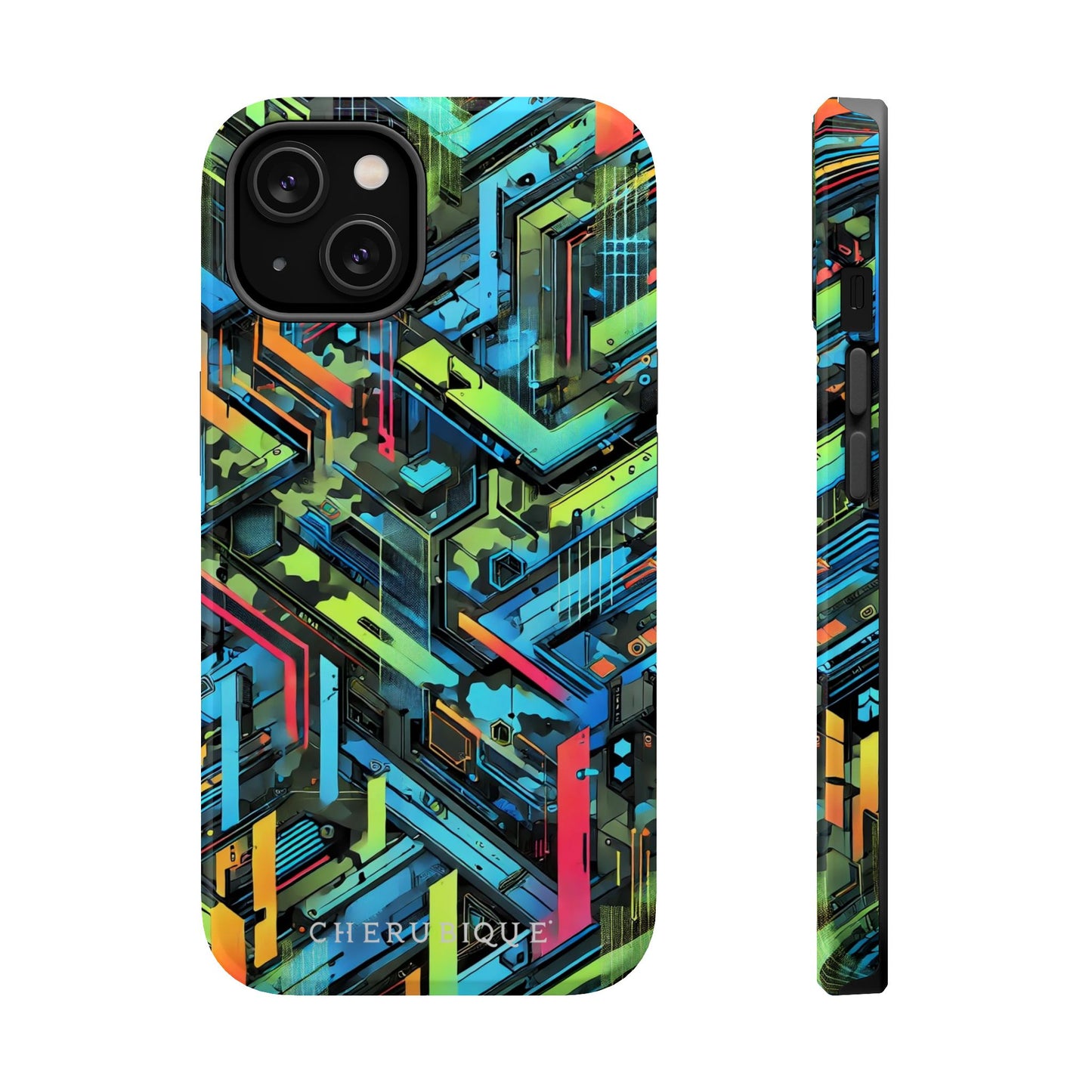 Neon Circuitry Maze-MagSafe Tough Cases