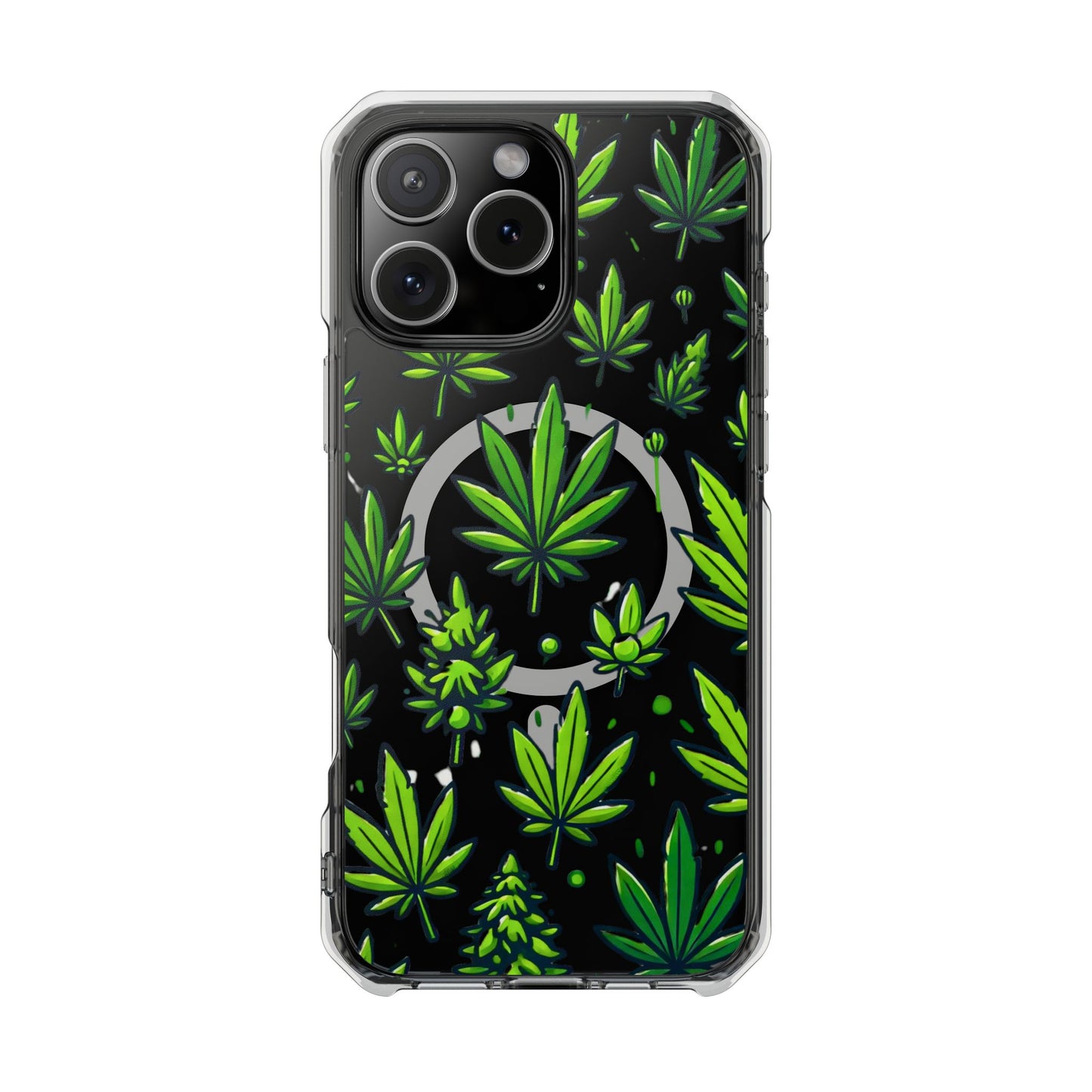 Cannabis Burst-Magnetic Clear Impact Case