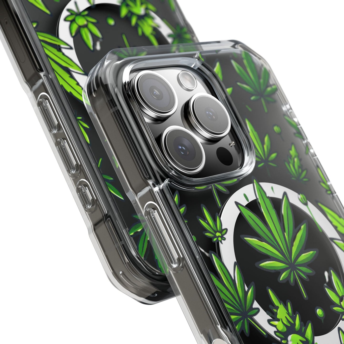 Cannabis Burst-Magnetic Clear Impact Case