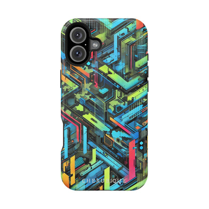 Neon Circuitry Maze-MagSafe Tough Cases