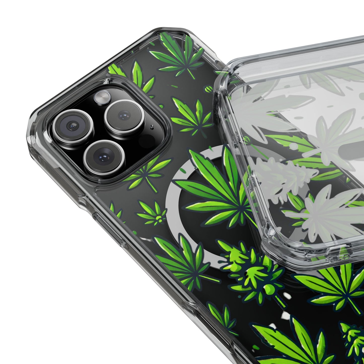 Cannabis Burst-Magnetic Clear Impact Case