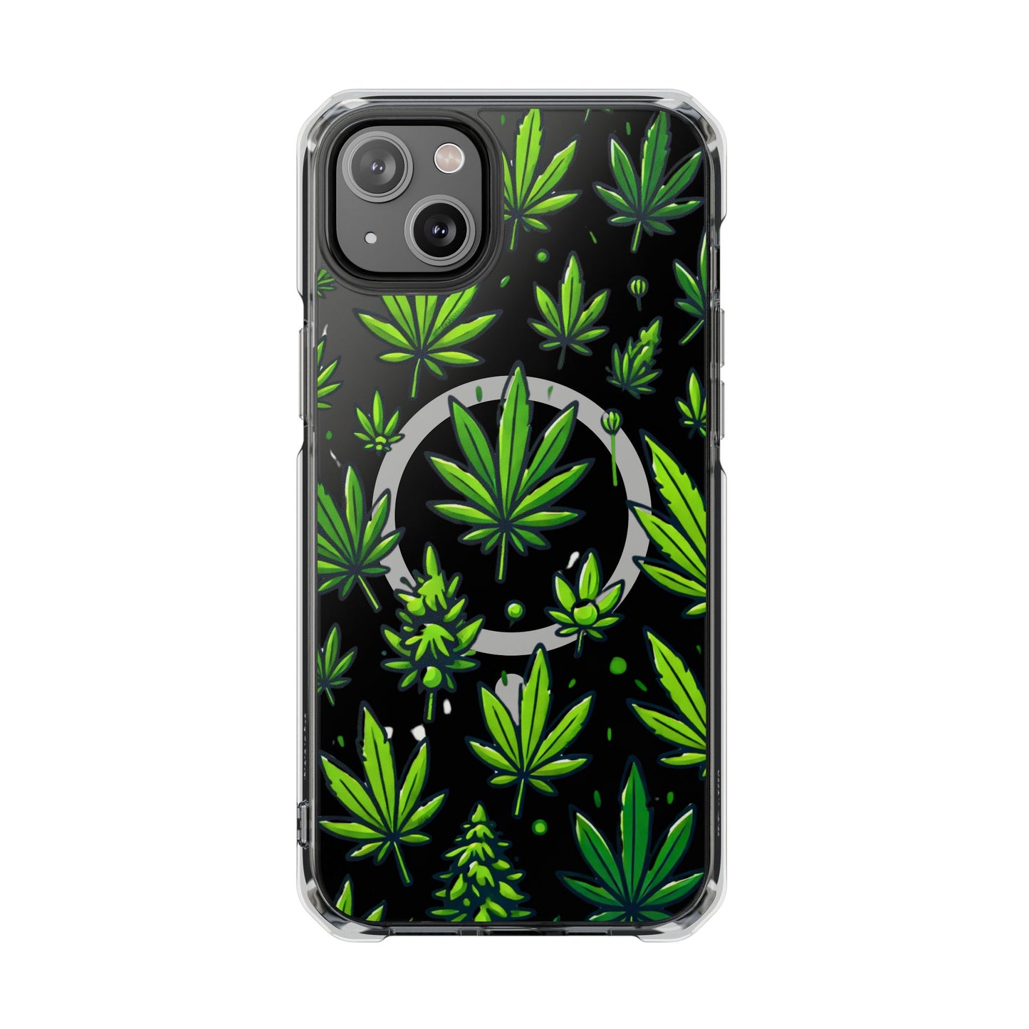 Cannabis Burst-Magnetic Clear Impact Case