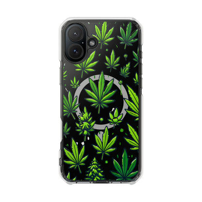 Cannabis Burst-Magnetic Clear Impact Case