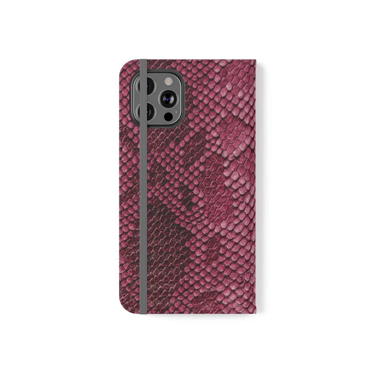 Pink Snake Skin- iPhone Flip Case