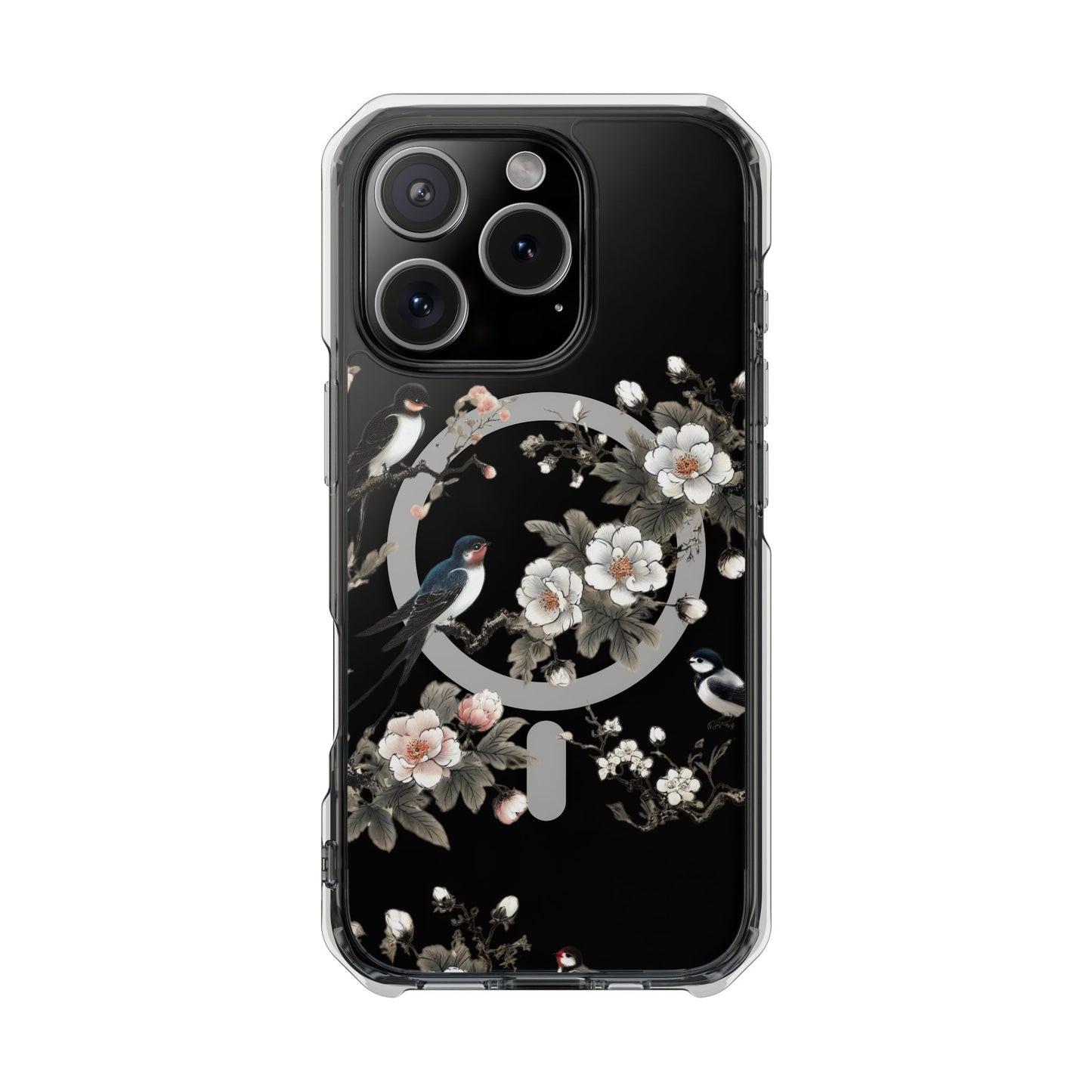 Swallows and Blossoms-Magnetic Clear Impact Case