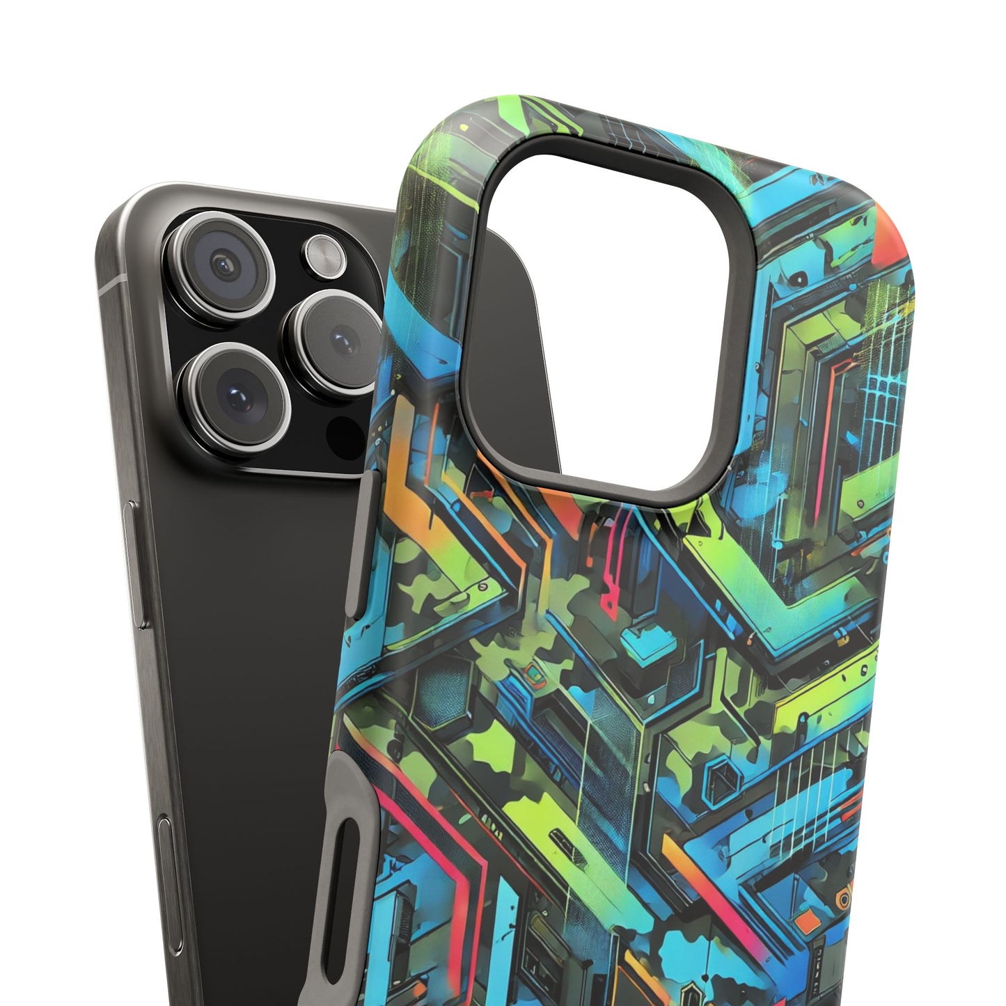 Neon Circuitry Maze-MagSafe Tough Cases