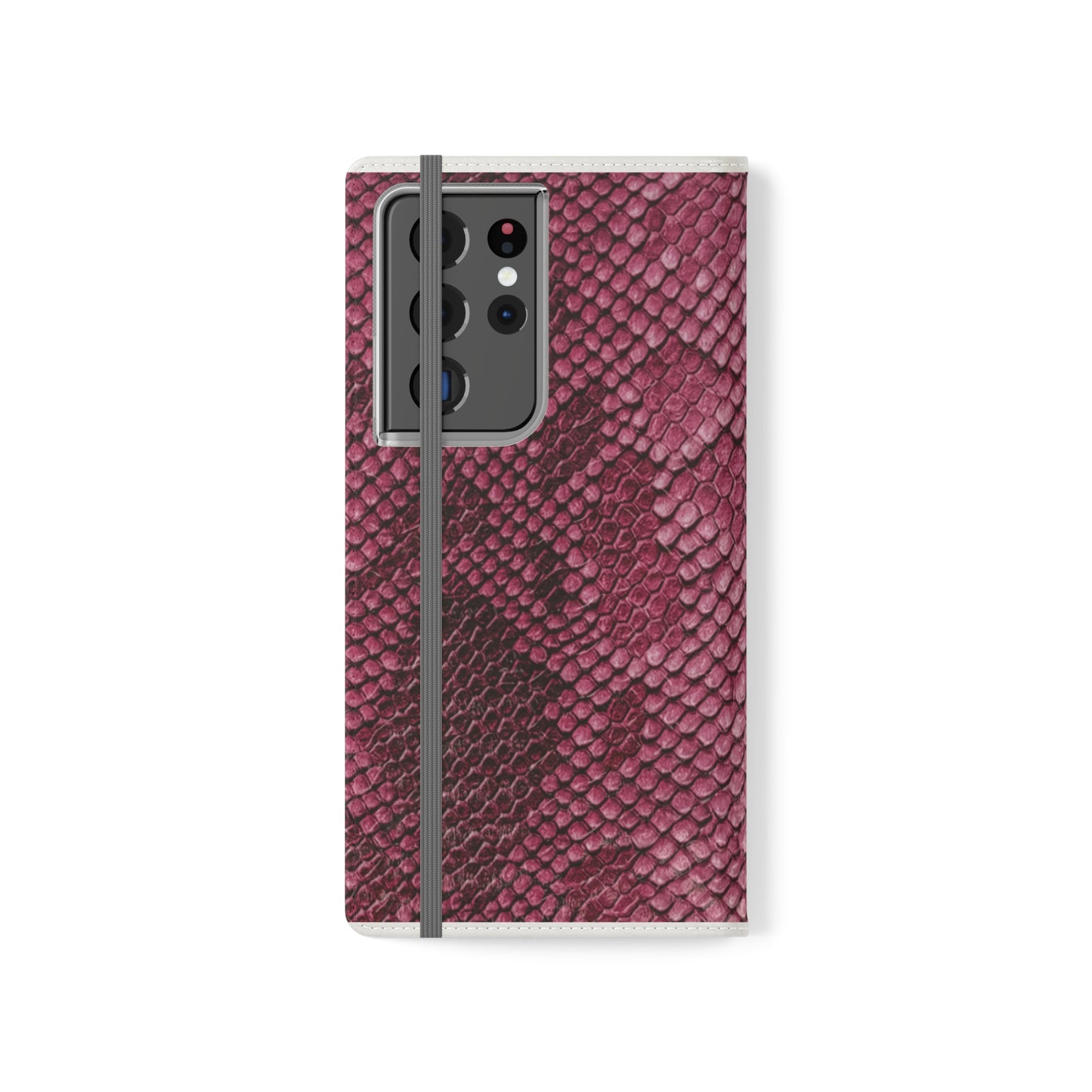 Pink Snake Skin-Samsung Flip Case