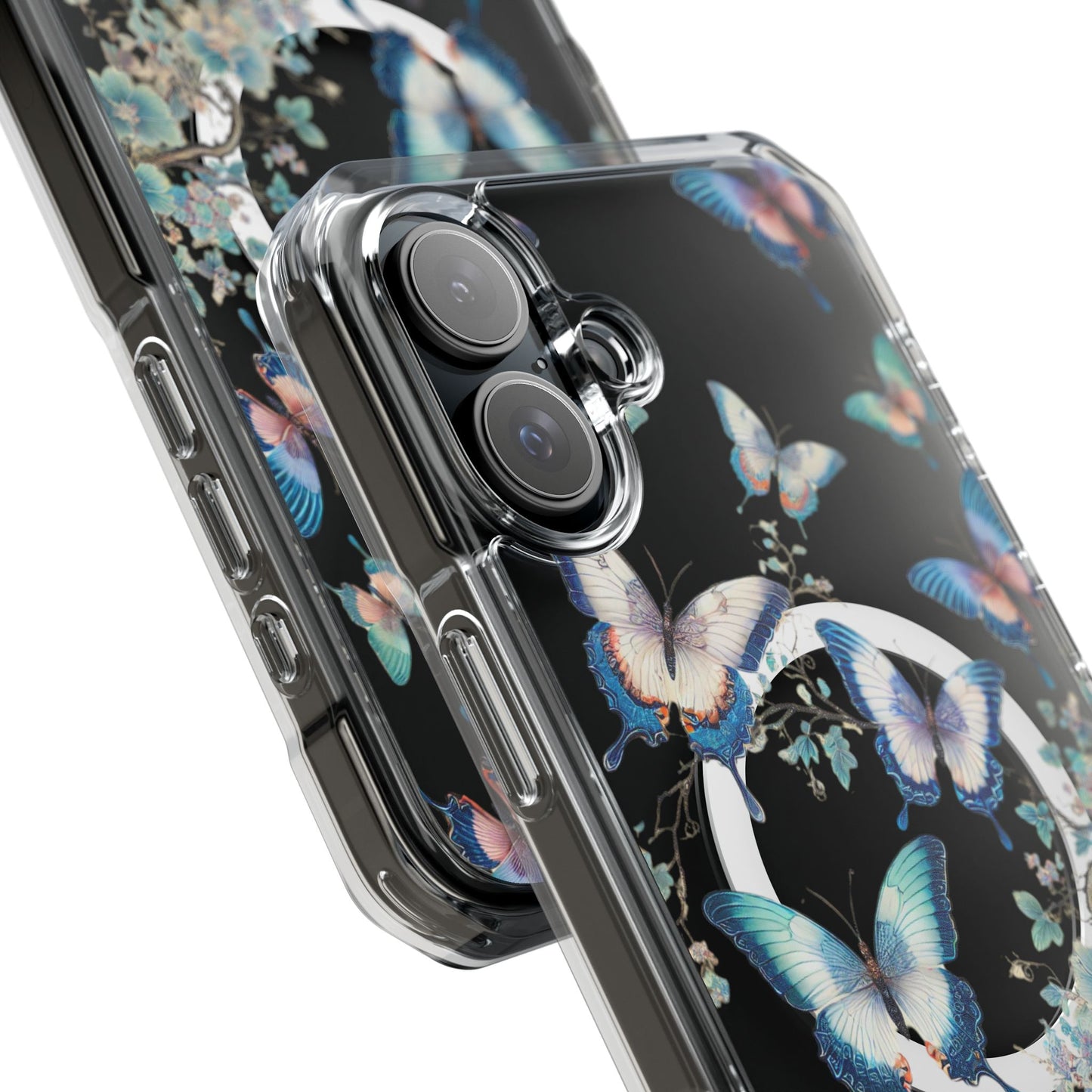 Azure Butterfly Waltz-Magnetic Clear Impact Case