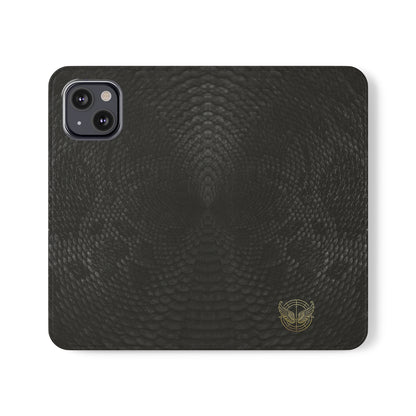 Black Snake Skin- iPhone Flip Case