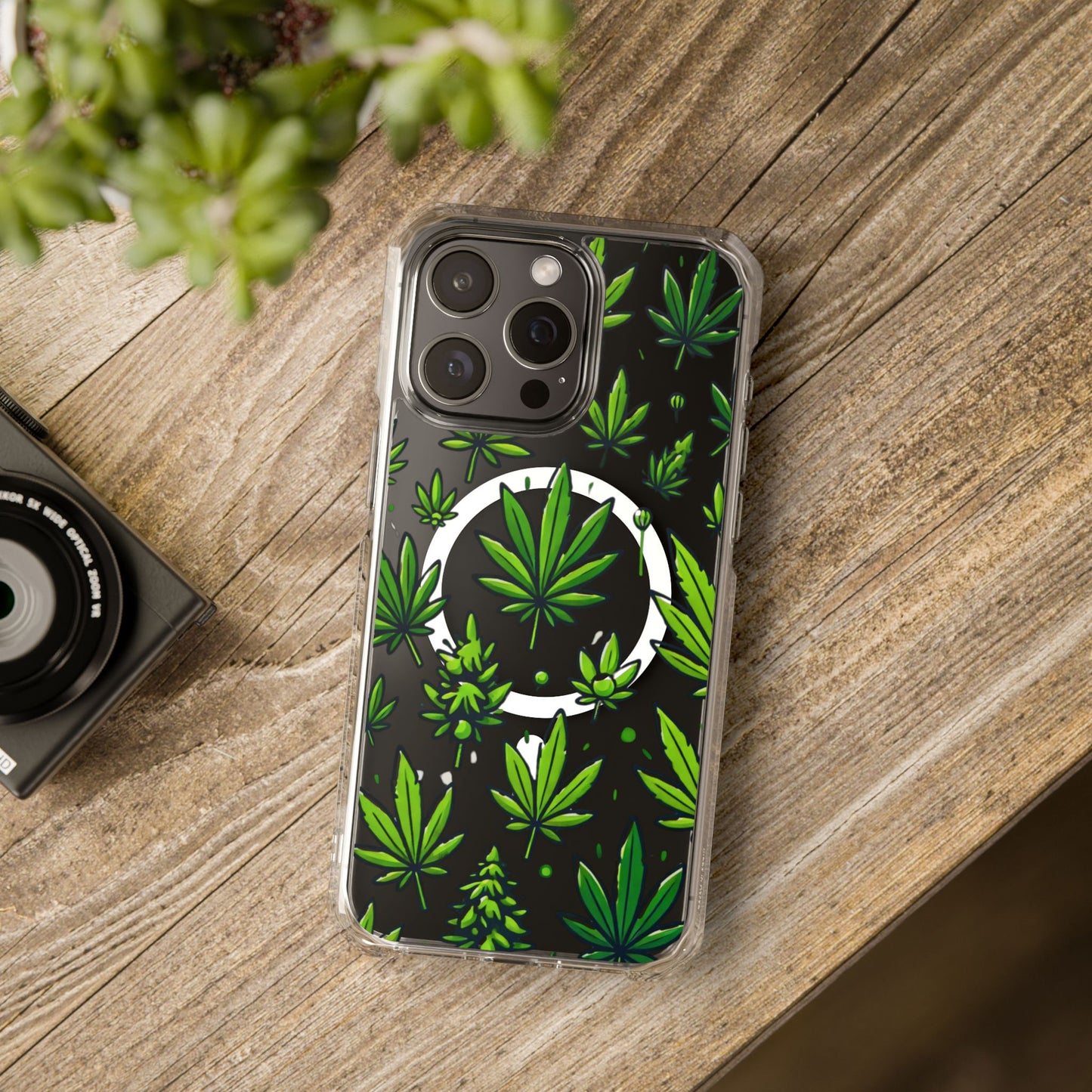 Cannabis Burst-Magnetic Clear Impact Case