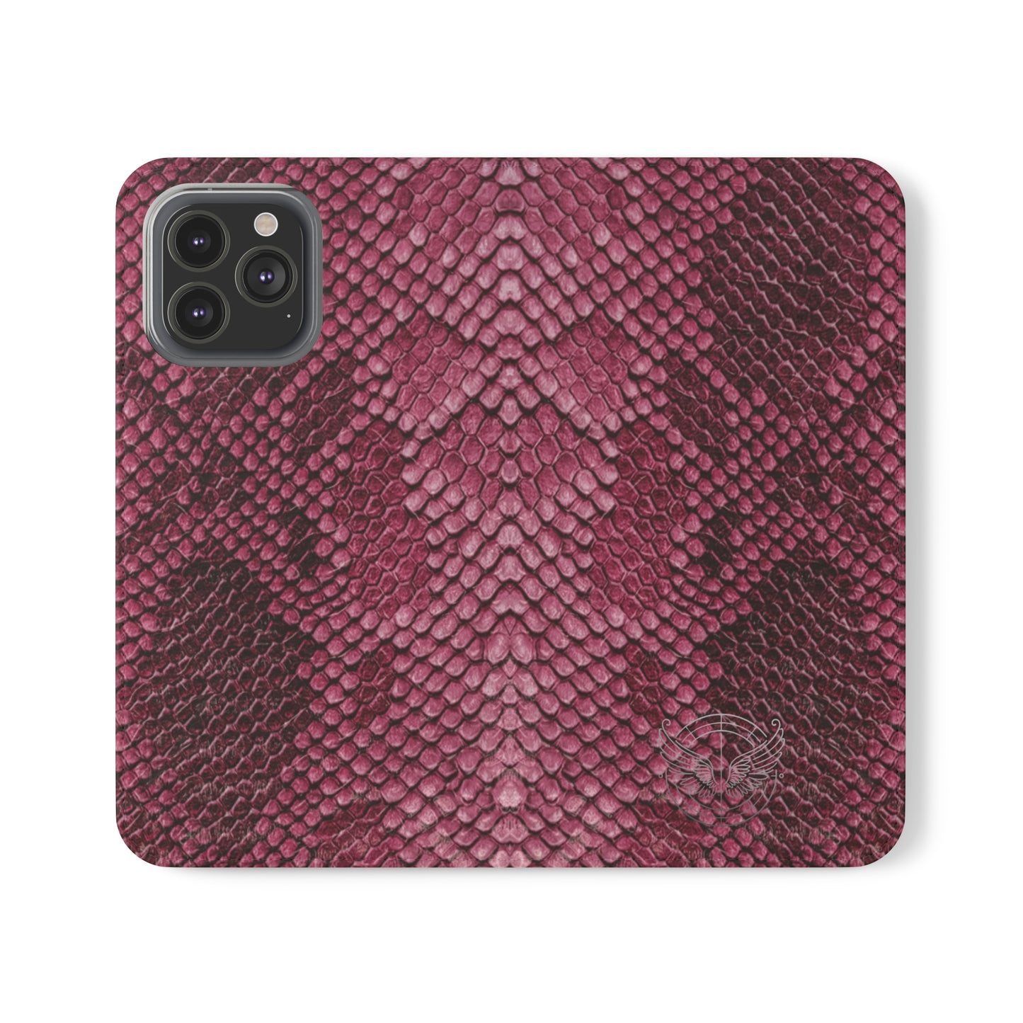 Pink Snake Skin- iPhone Flip Case