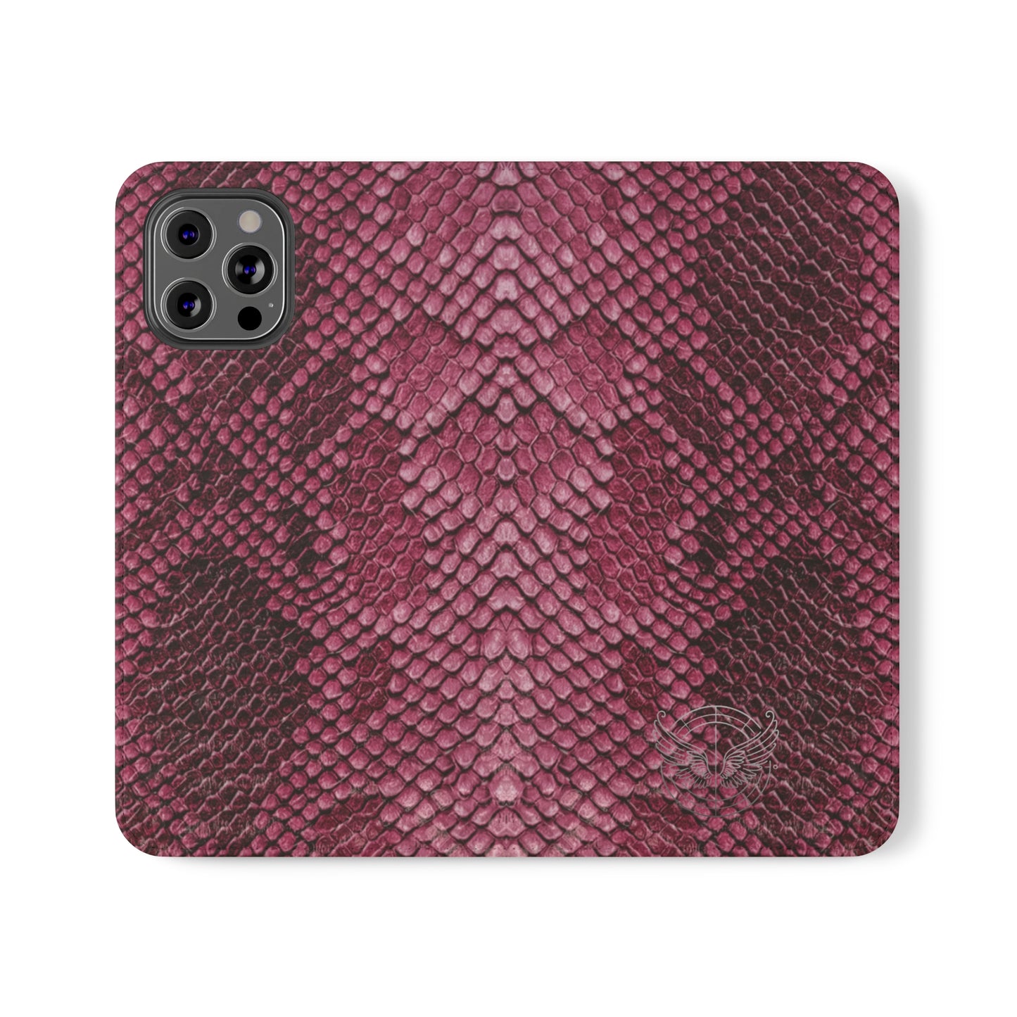 Pink Snake Skin- iPhone Flip Case