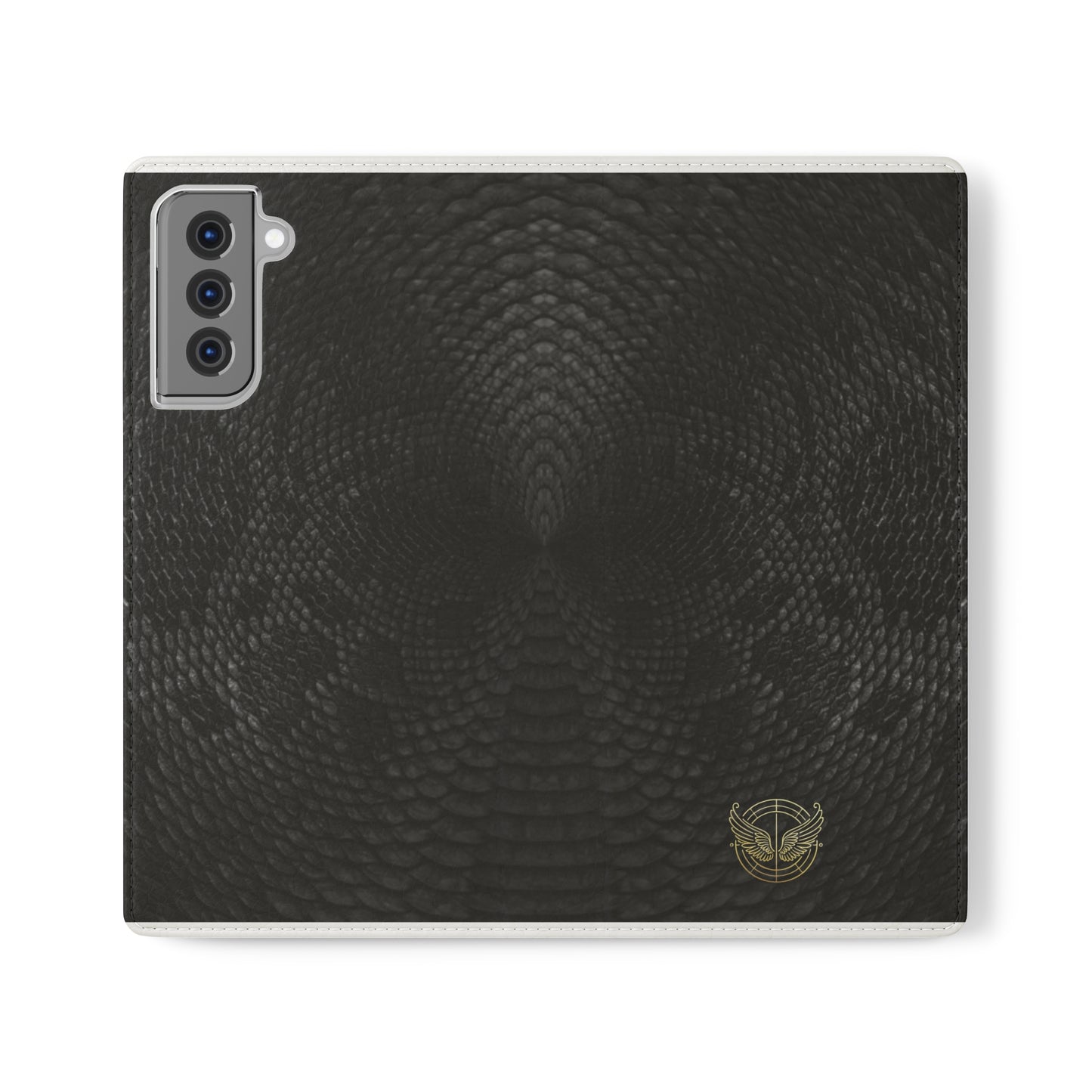 Black Snake Skin-Samsung Flip Case