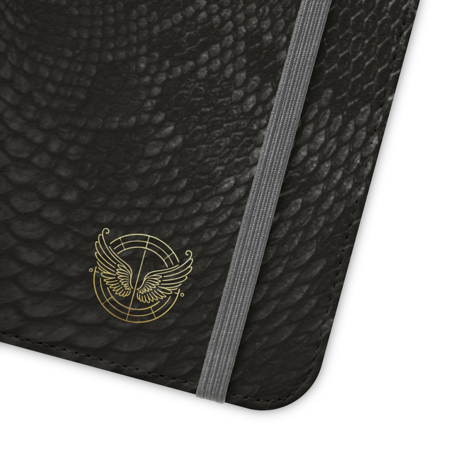 Black Snake Skin- iPhone Flip Case