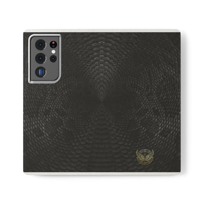 Black Snake Skin-Samsung Flip Case