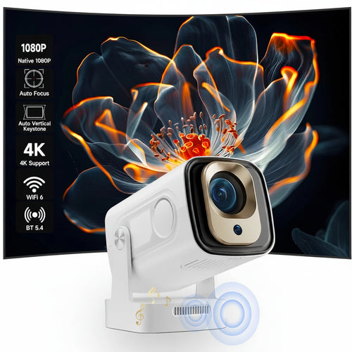 1080P Smart Home Projector 330 ANSI – Auto Focus & WiFi 6