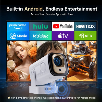 1080P Smart Home Projector 330 ANSI – Auto Focus & WiFi 6