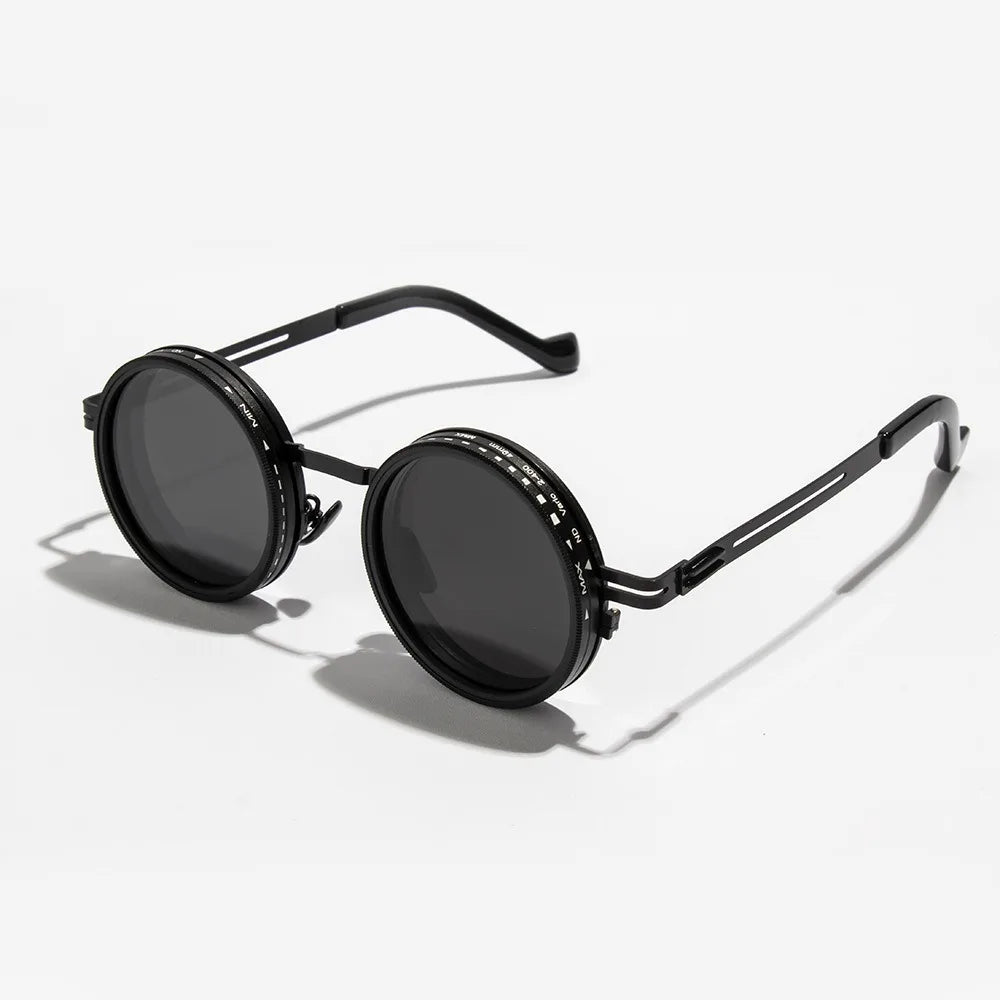 Black Lenses Color ND2-400 Adjustable Sunglasses ND Filter UV400 Polarized